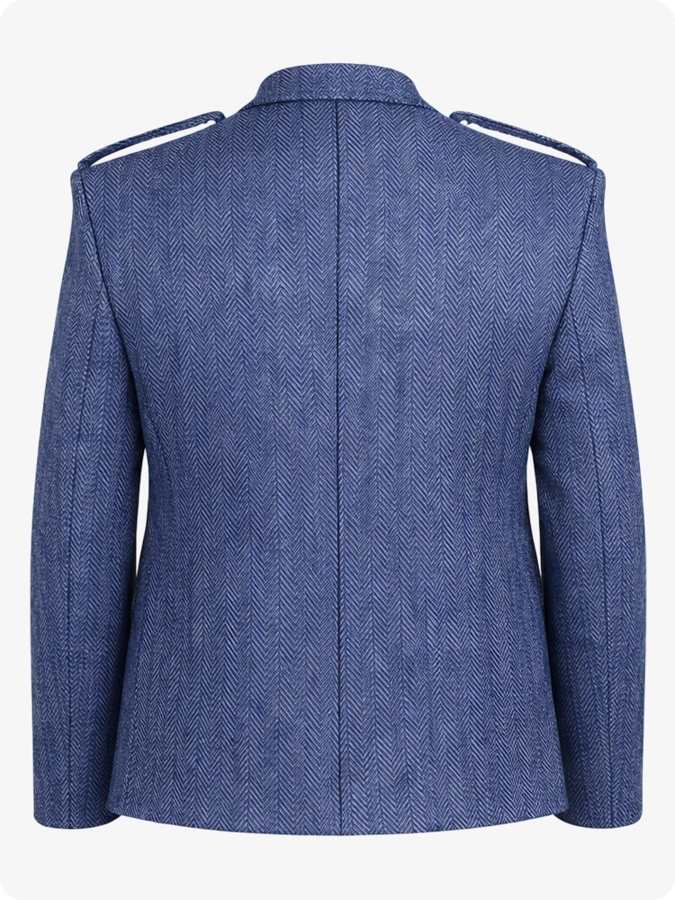 Blue blazer on a white background