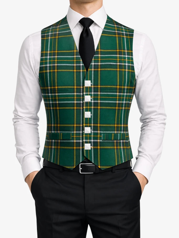 Gilet tartan national irlandais sur mesure