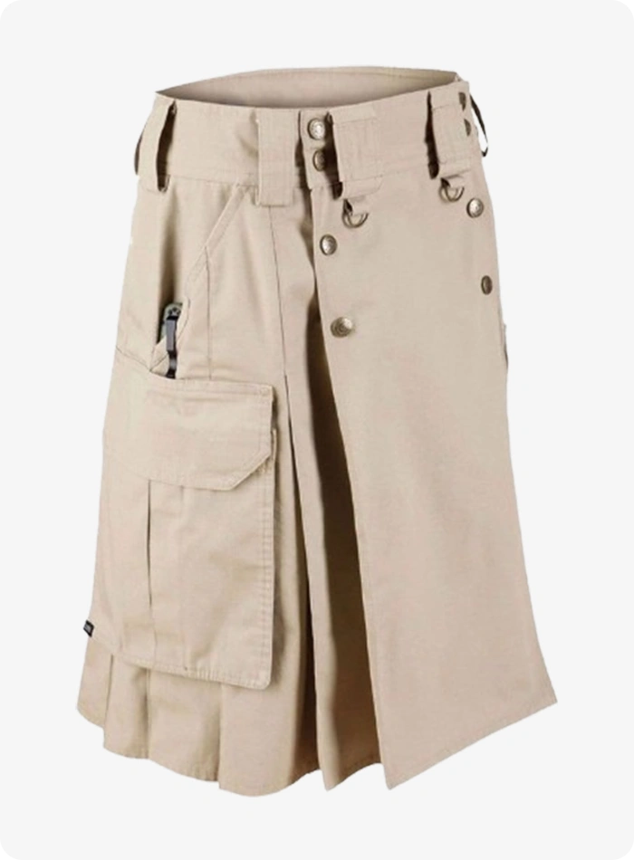 Custom Made Khaki Combat Utility Kilt