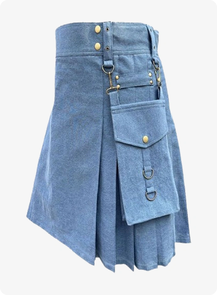 Light Blue Denim Kilt