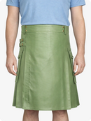 Light Green skirt worn by a person on a white background