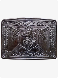 Lion Rampant Saltire Kilt Belt Buckle