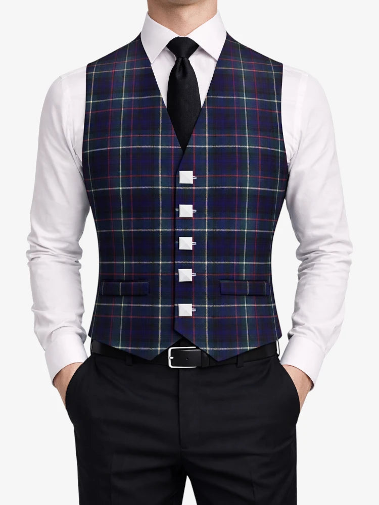 Gilets Tartan Violets