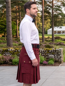 Kilt utilitaire classique bordeaux sur mesure