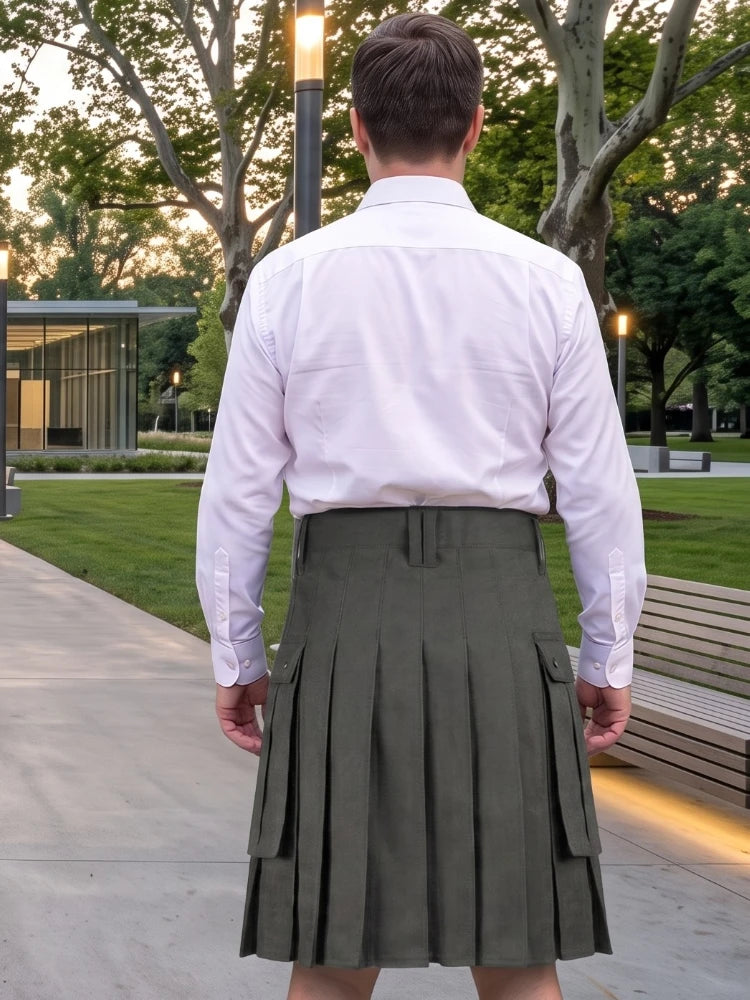 Kilt utilitaire gris foncé sur mesure