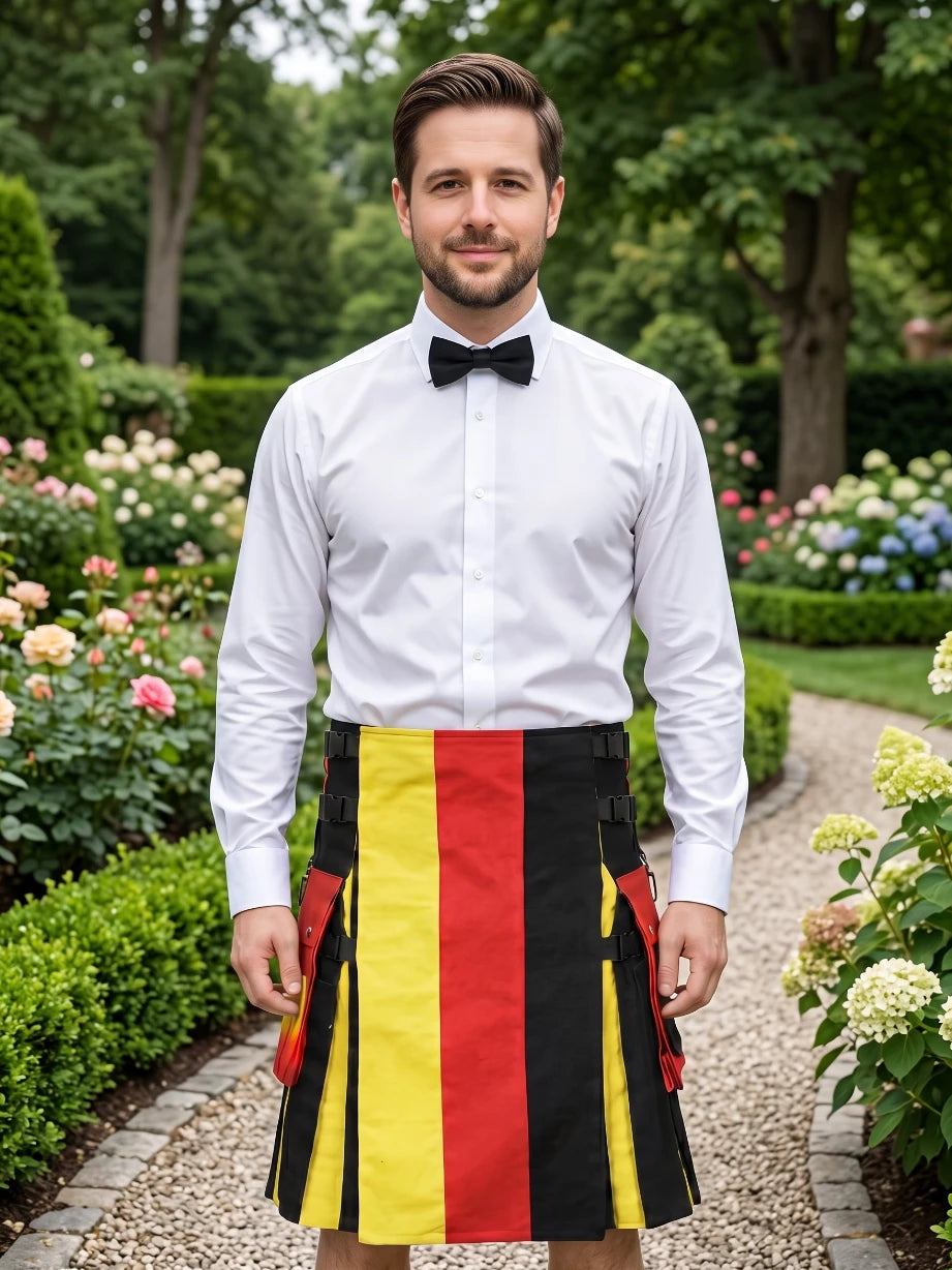 Kilt utilitaire patriotique à drapeau allemand sur mesure