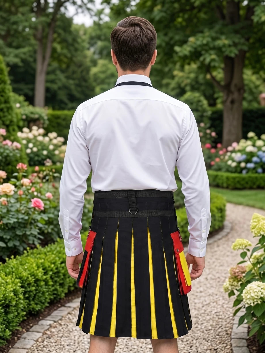 Kilt utilitaire patriotique à drapeau allemand sur mesure