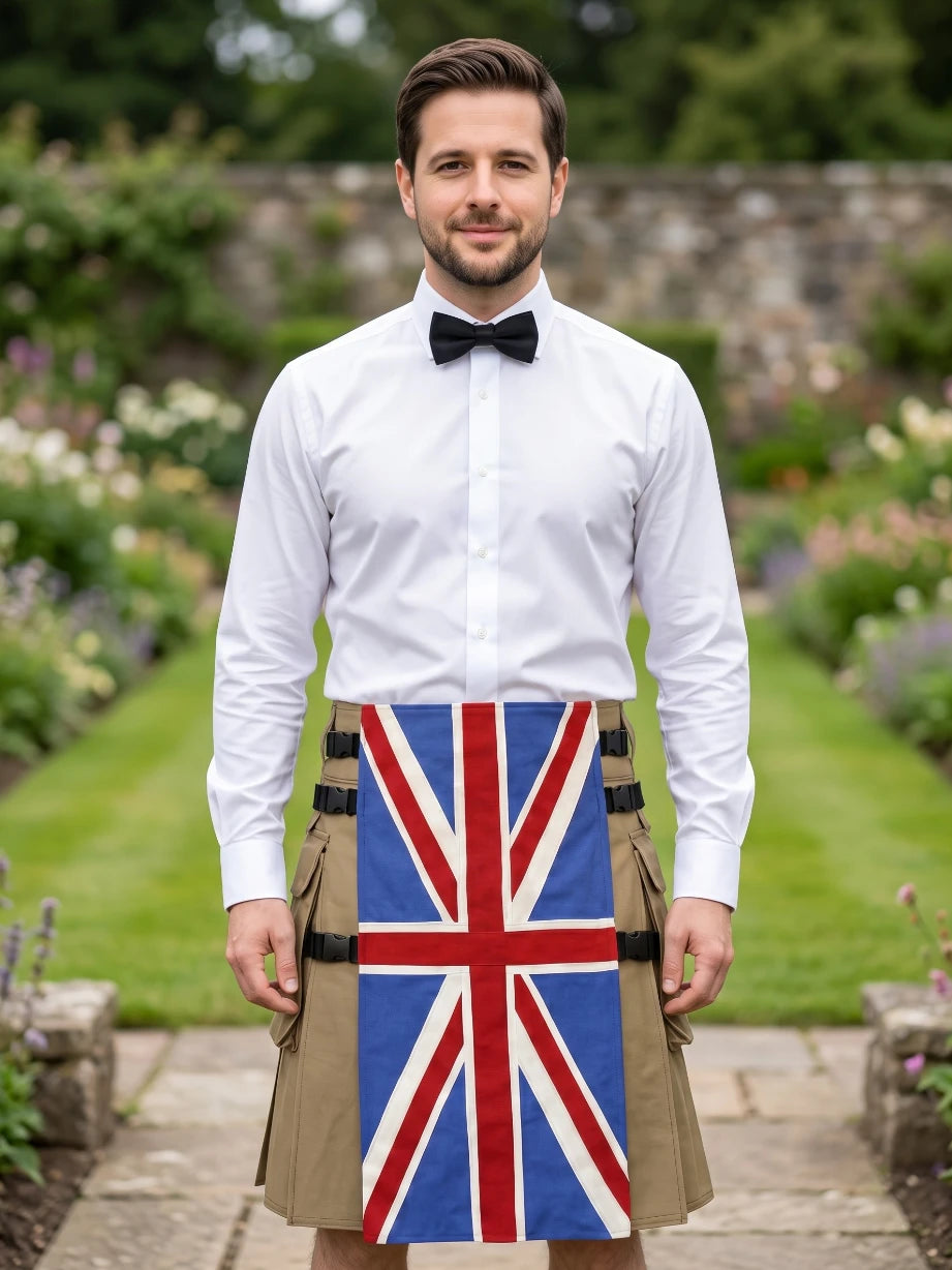 Kilt utilitaire deluxe à drapeau UK sur mesure