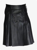 Mens Black Leather Kilt