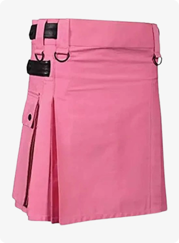 Kilt utilitaire rose femme sur mesure