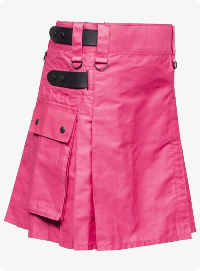 Kilt utilitaire rose femme sur mesure