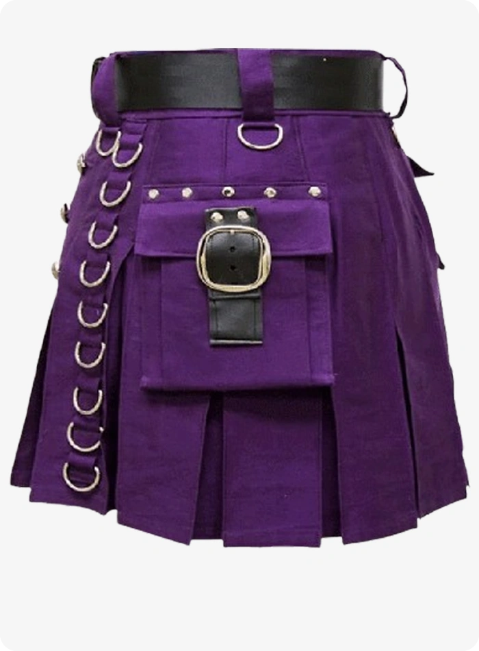 Mini Kilt violet femme sur mesure