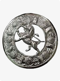 Rampant Lion Kilt Fly Plaid Brooch