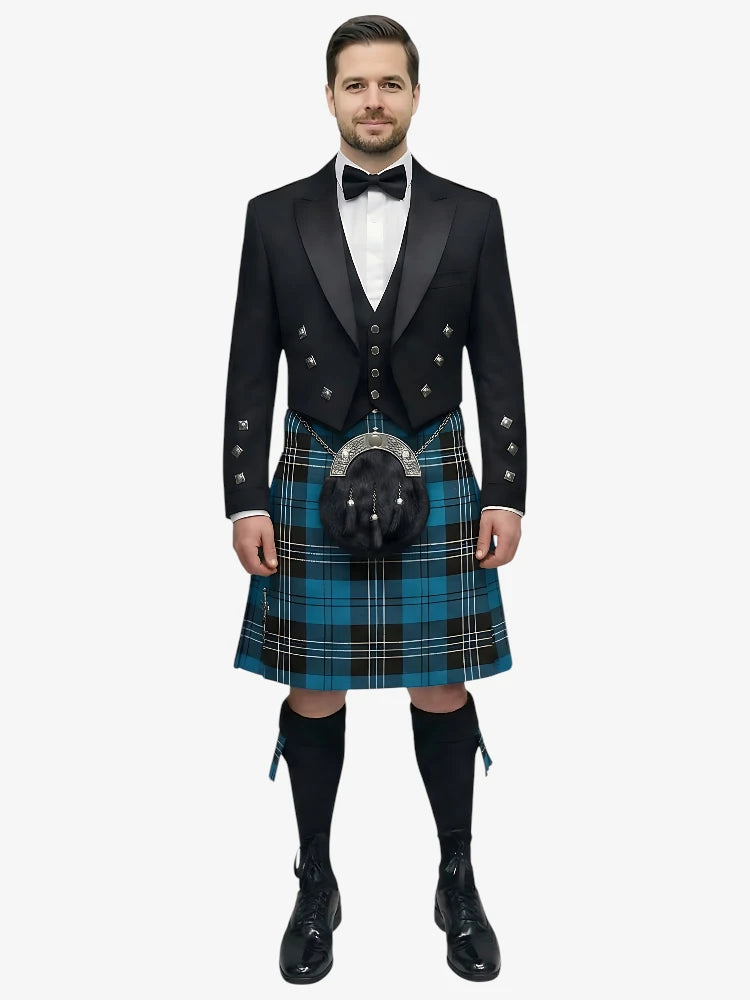 Ensemble Kilt Prince Charlie Tartan Ramsay Blue