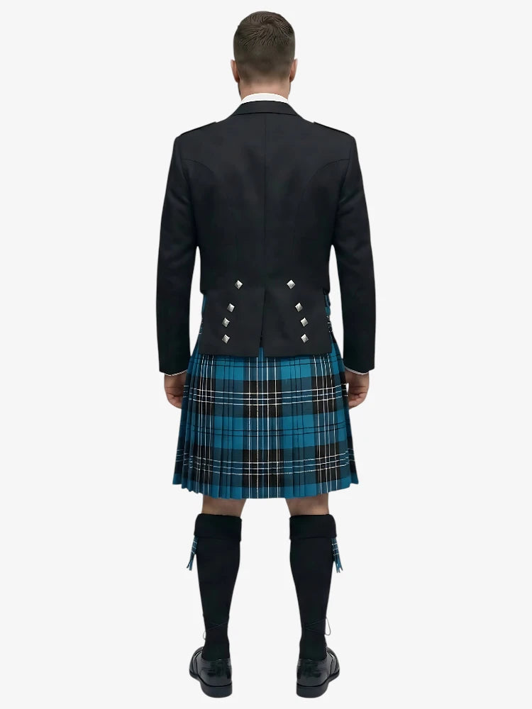 Ensemble Kilt Prince Charlie Tartan Ramsay Blue