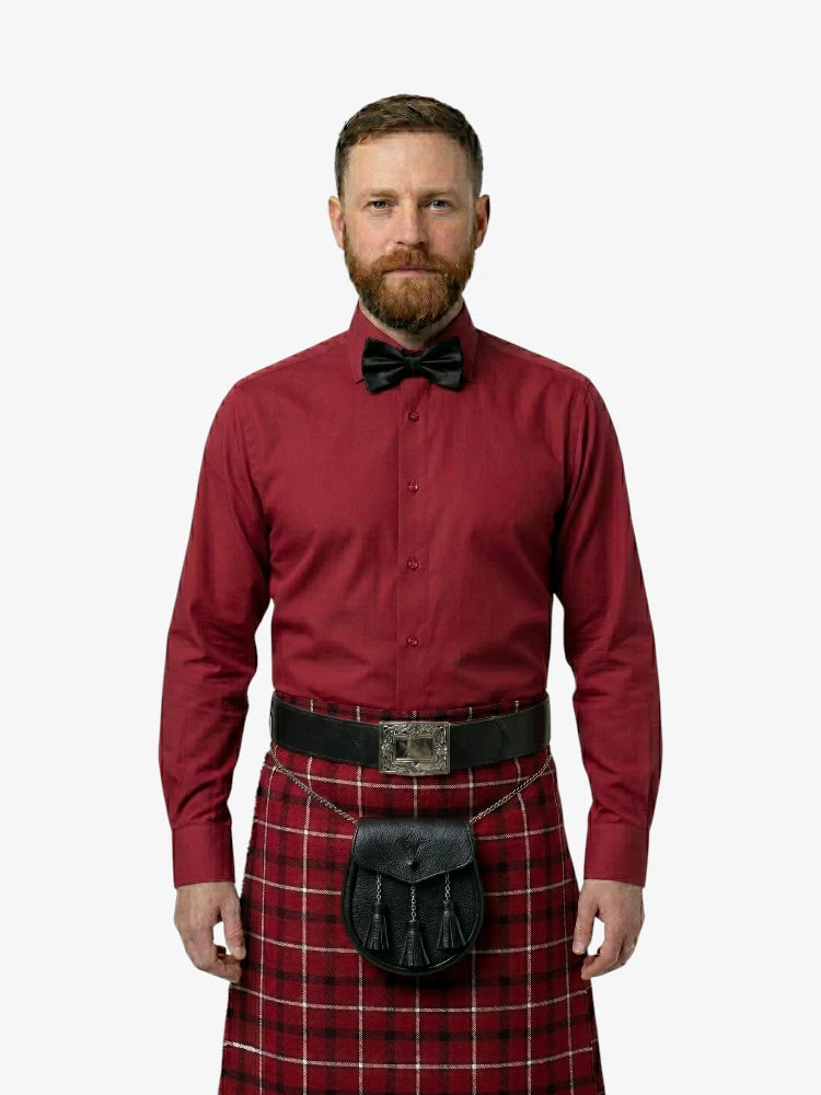 Chemise habillée rouge sur mesure