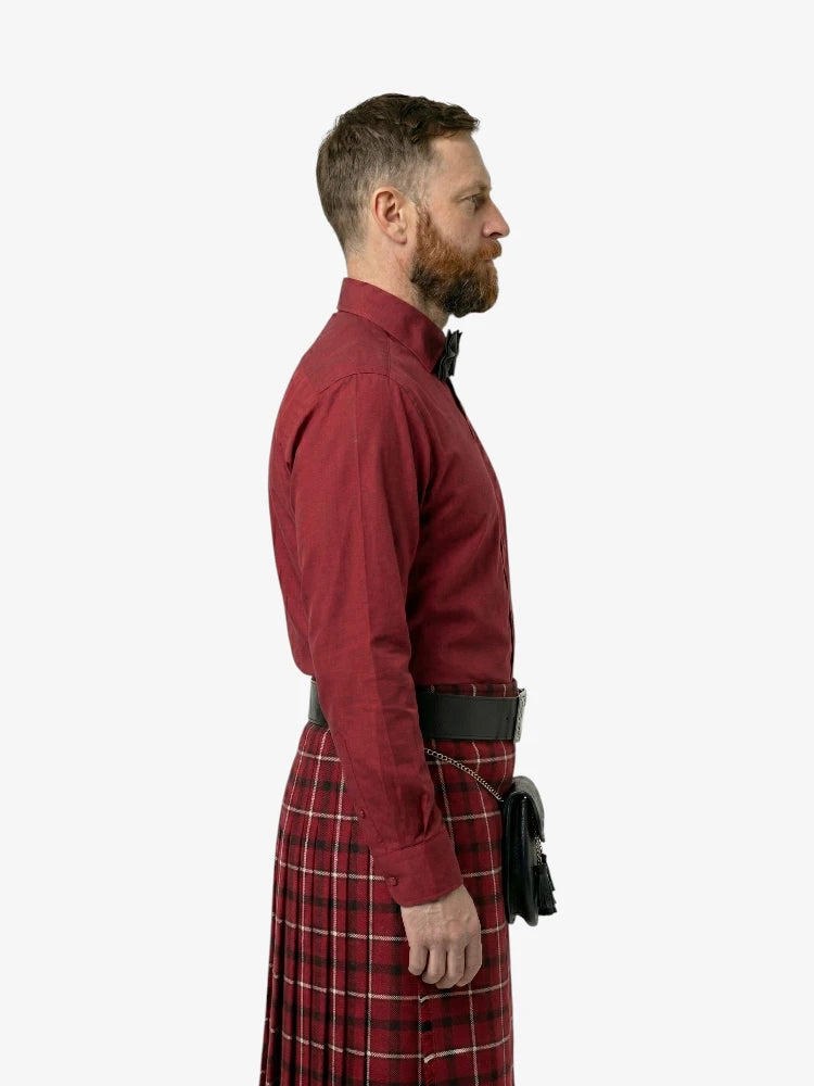 Chemise habillée rouge sur mesure