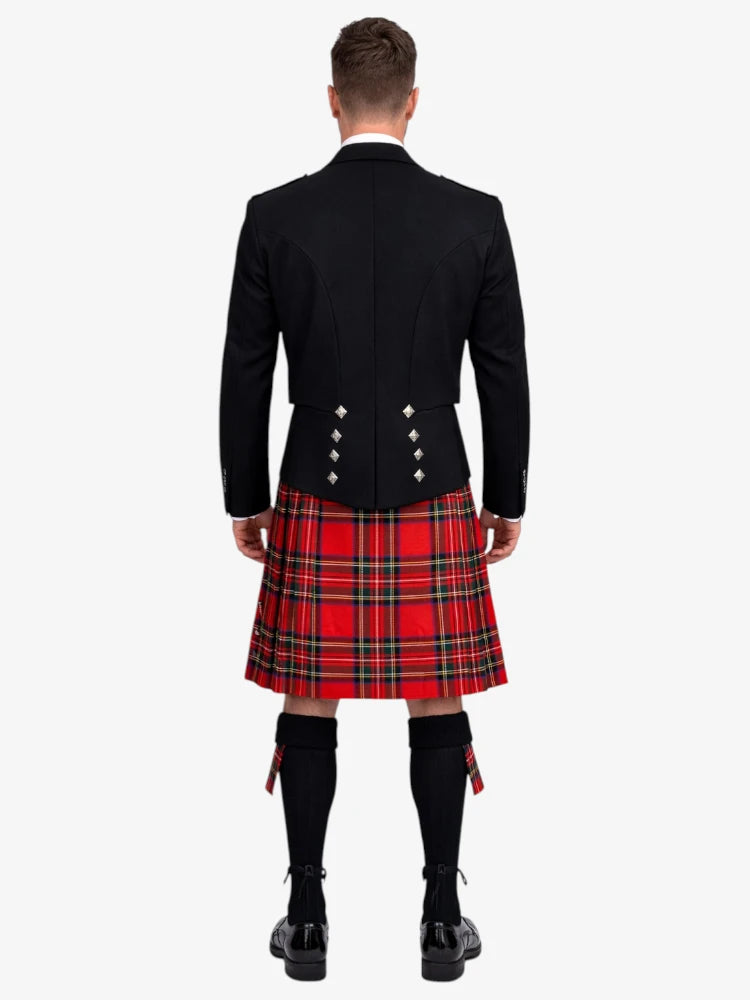 Tenue Kilt Prince Charlie en Tartan Royal Stewart