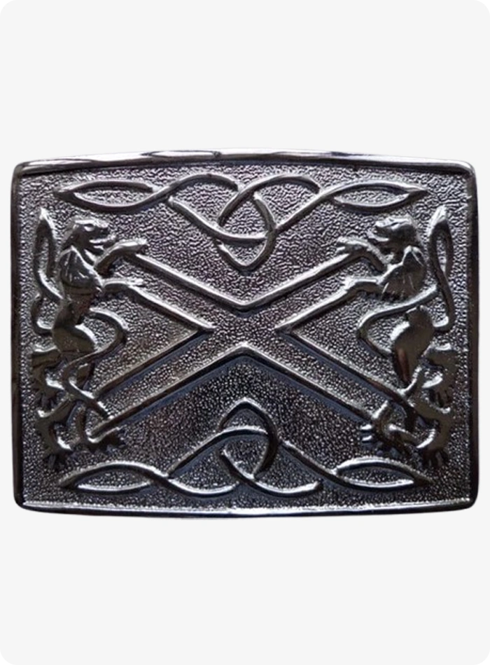 Custom Made Saltire Lion Rampant Kilt Belt Buckle