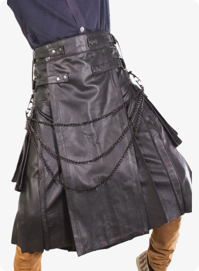 Kilt en cuir Scottish Pride sur mesure