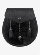 Semi Dress Black Sealskin Celtic Embossed Sporran