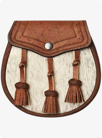 Semi Dress Natural Sealskin Khaki Classic Embossed Sporran