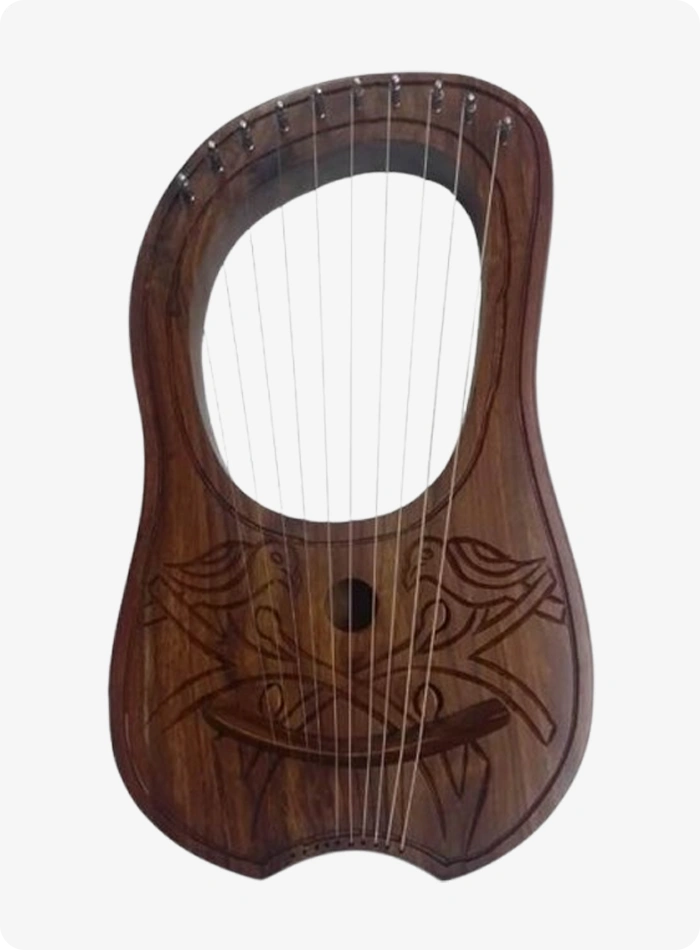 Hand Made Scottish Sparrow Design Lyre Harp