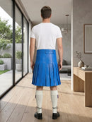 Standard Blue Leather Utility Kilt Back Side