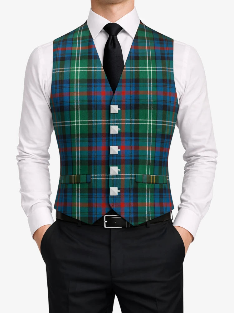 Gilets Tartan Verts