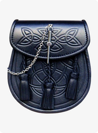 Tassels Embossed Leather Kilt Sporran