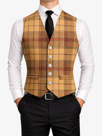 Ulster Tartan Waistcoat Front