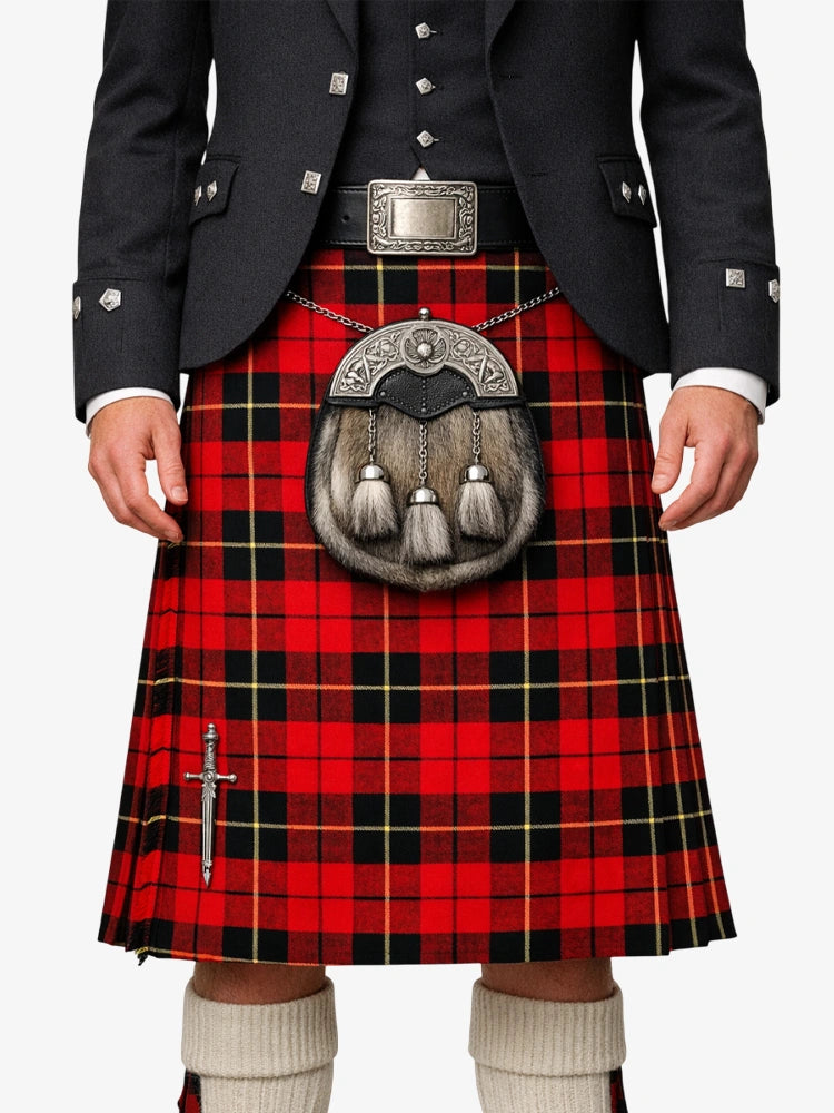 Wallace Red Modern Tartan Kilt