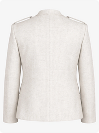 White blazer on a white background