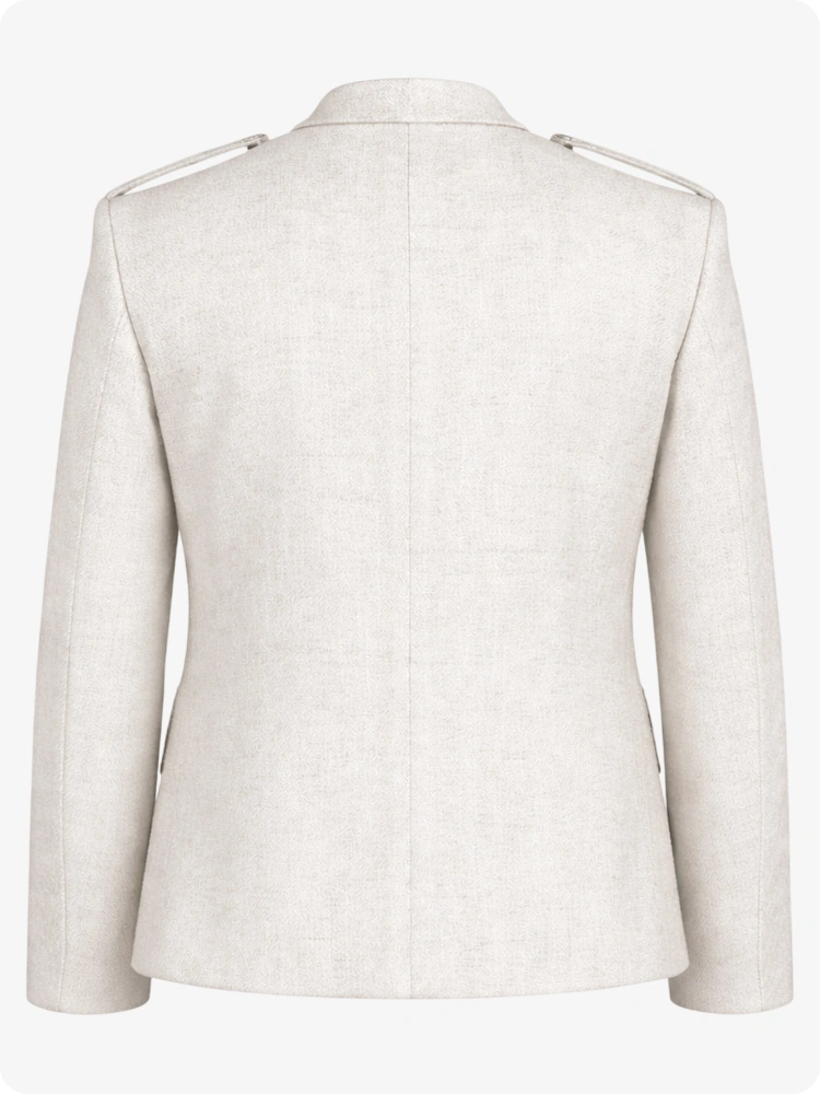 White blazer on a white background