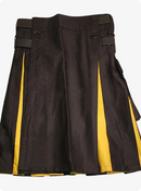 Women Black & Yellow Hybrid Kilt