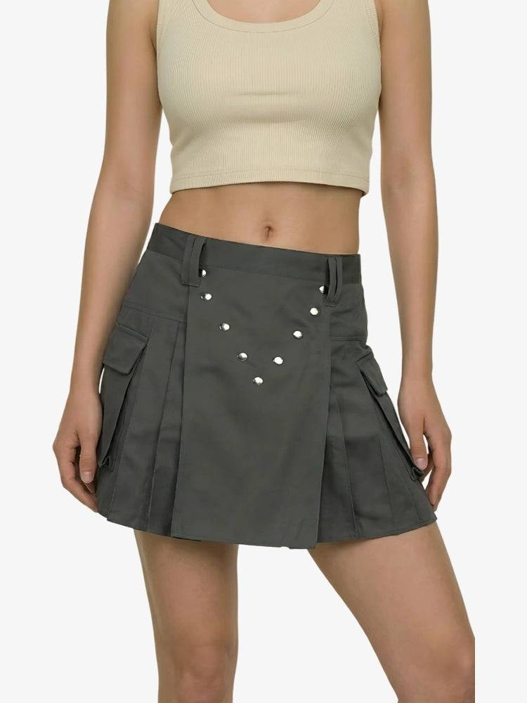 Kilt Utility Gris Foncé pour Femme