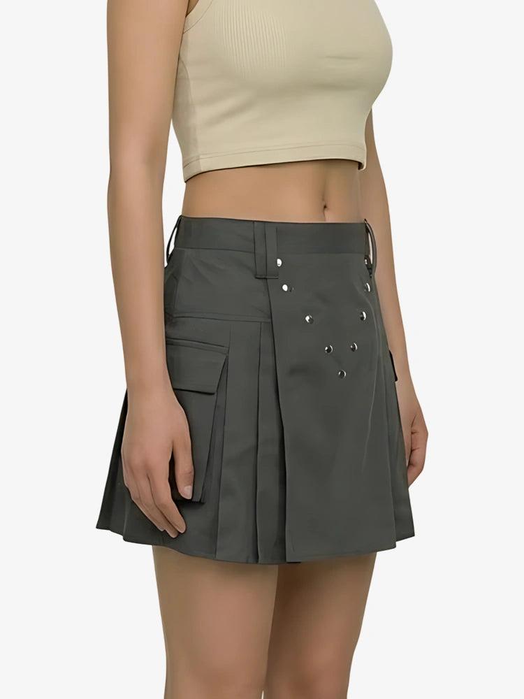Kilt Utility Gris Foncé pour Femme