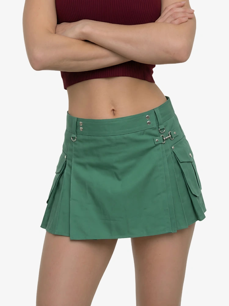 Kilt Utility Vert Forêt pour Femme