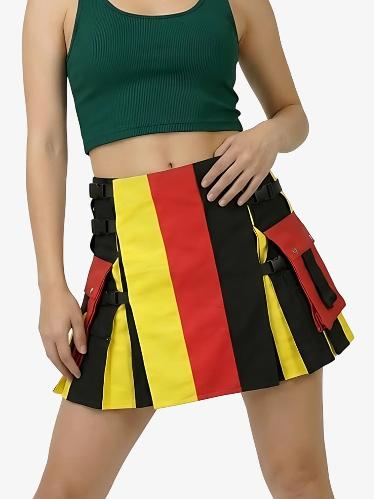 Kilt Patriotique Utility Drapeau Allemand pour Femme