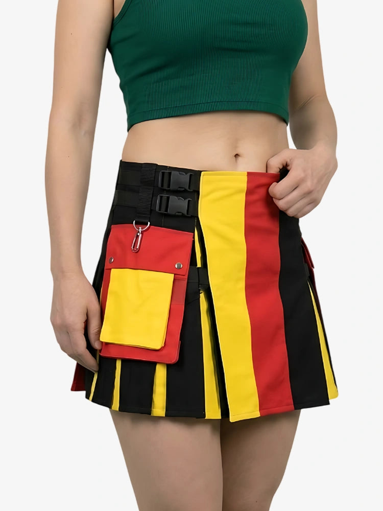 Kilt Patriotique Utility Drapeau Allemand pour Femme