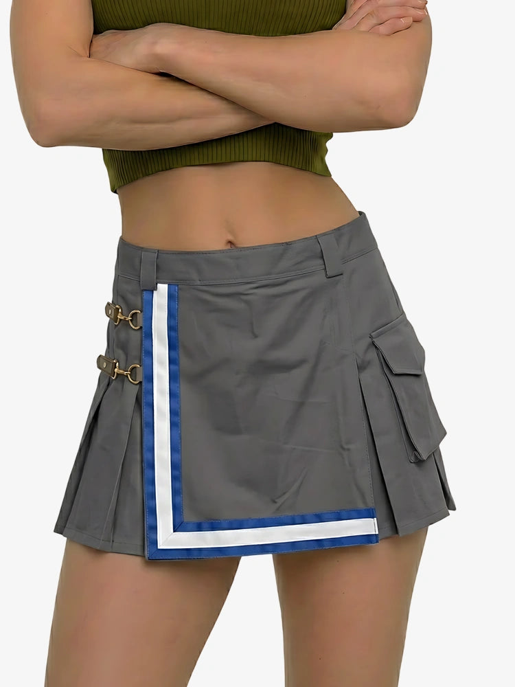 Kilt pompier gris pour femme
