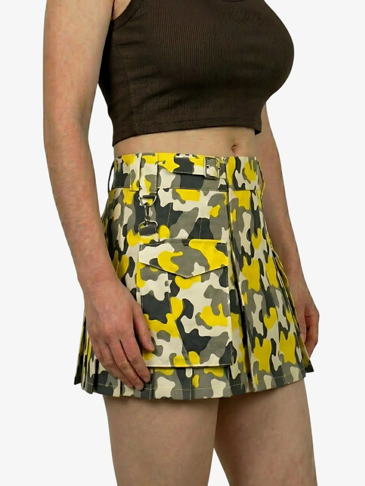 Kilt Utility Camouflage Motif Moderne Tactique pour Femme