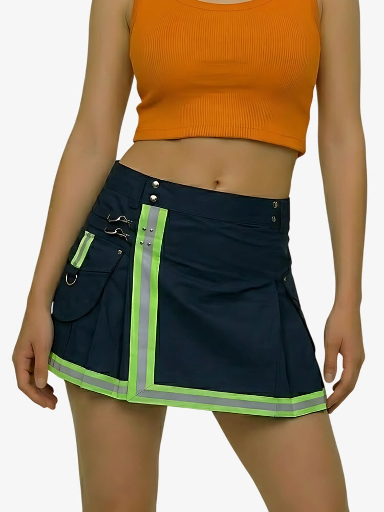 Kilt utility pompier bleu marine pour femme