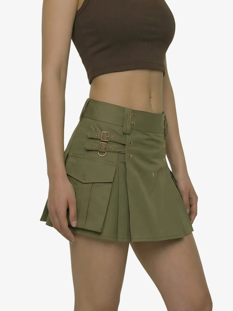 Kilt utility premium vert olive pour femme
